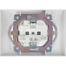Розетка IEK SKANDY SK-R07W 2-местная с заземлением с защитными шторками 16А в сборе арктический белый SK-R24-16-K01-F